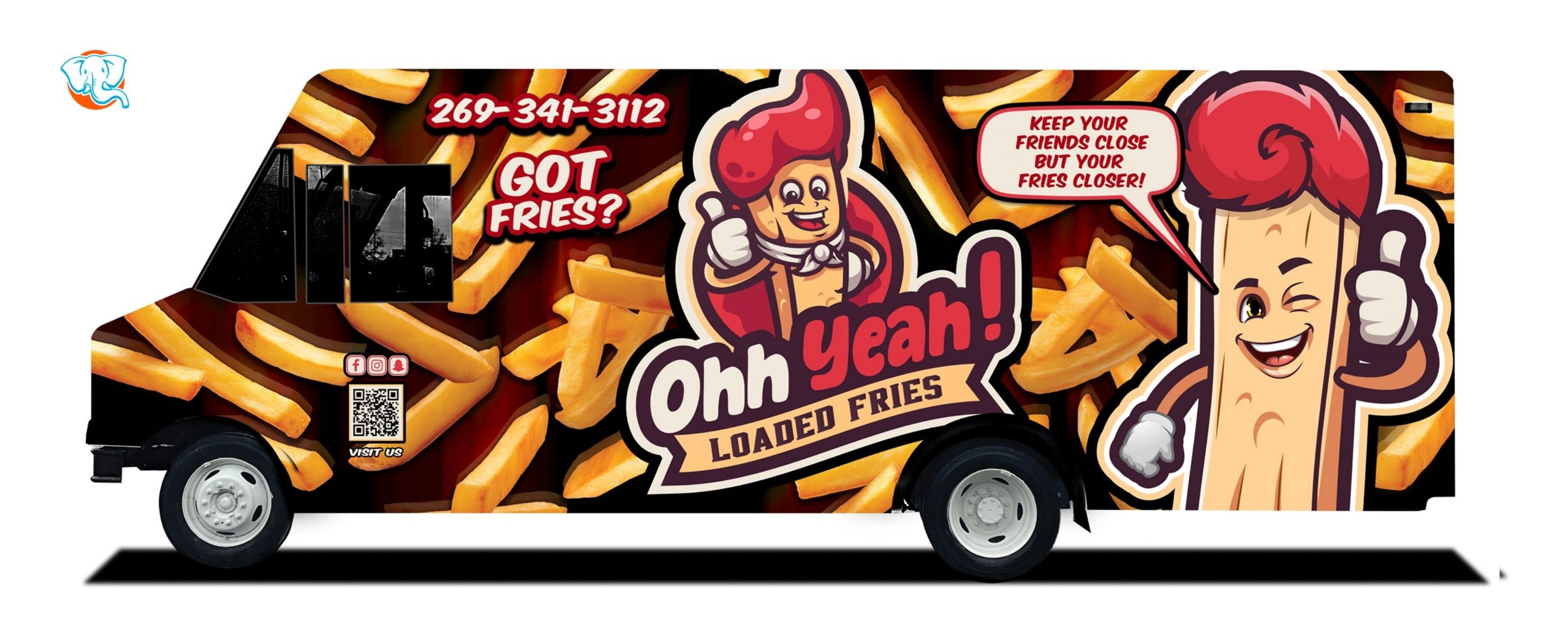 Food truck at street event